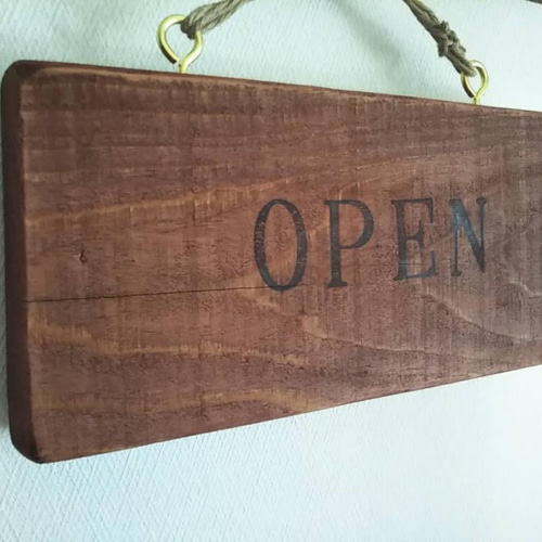 受注製作◇クラシック木製看板 OPEN CLOSED 吊り下げ アンティーク