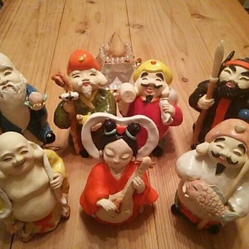 陶芸「しあわせ福運ぶ 七福神」 立体・オブジェ 宇宙玉手箱 通販