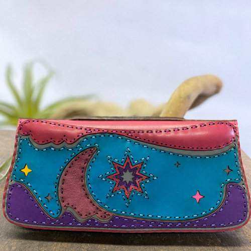 レザーウォレット ハンドメイドレザー ロングウォレット ojagadesign