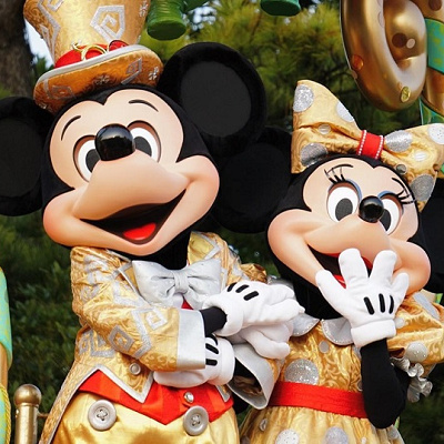 3423.昔の海外ディズニーワールドピンクリスマススペクタクルミッキー