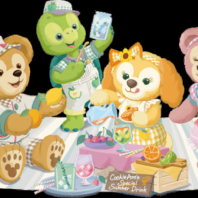 ダッフィーぬいぐるみバッジ（テイスティ・サマー・サプライズグッズ