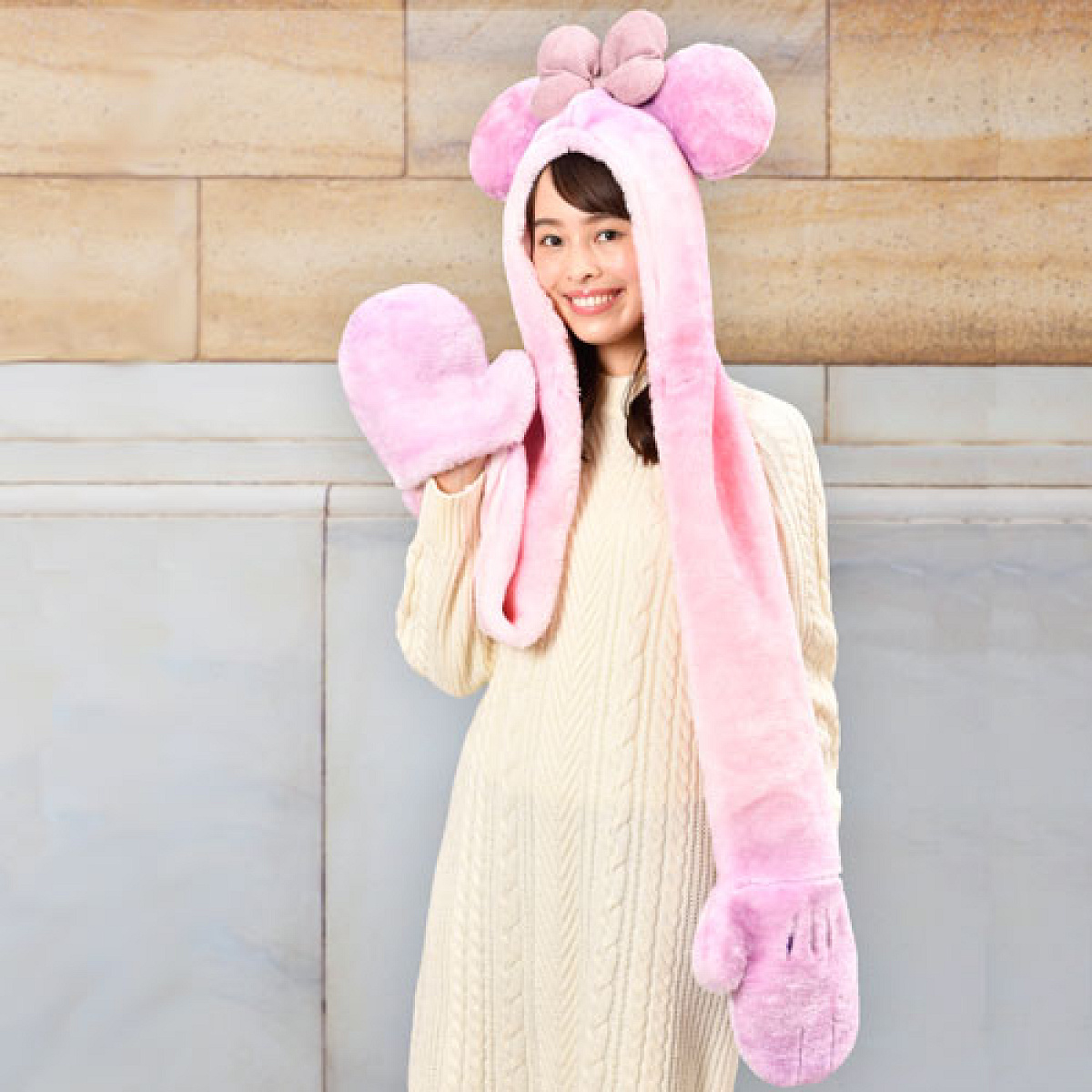 フード付きマフラー（ミニー）| キャステル | CASTEL ディズニー情報