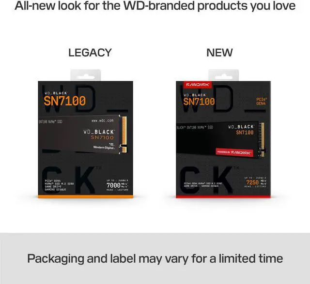 WD_BLACK SN7100 M.2 2280 4TB PCI-Express 4.0 x4 TLC 3D NAND