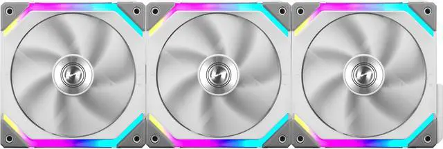 LIAN LI UNI FAN SL120 RGB White 3x 12cm Fan Pack with Controller