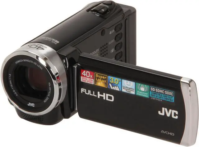 Refurbished: JVC Everio GZ-E200 Black Full HD Camcorder - Newegg.com