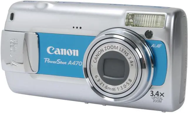 Canon PowerShot A470 Blue 7.1 MP Digital Camera - Newegg.com