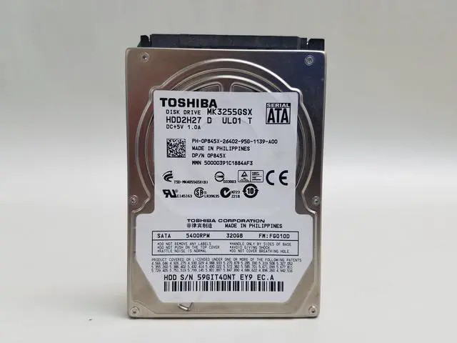 TOSHIBA MK3255GSX (HDD2H27) 320GB 5400 RPM 8MB Cache SATA 3.0Gb/s