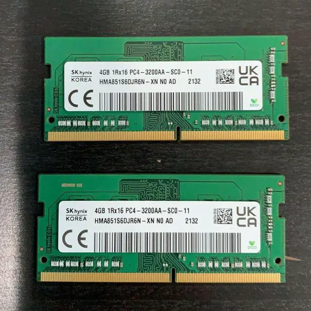 SK Hynix 8GB 2x4GB PC4-3200AA DDR4 3200Mhz SO-DIMM Laptop Memory
