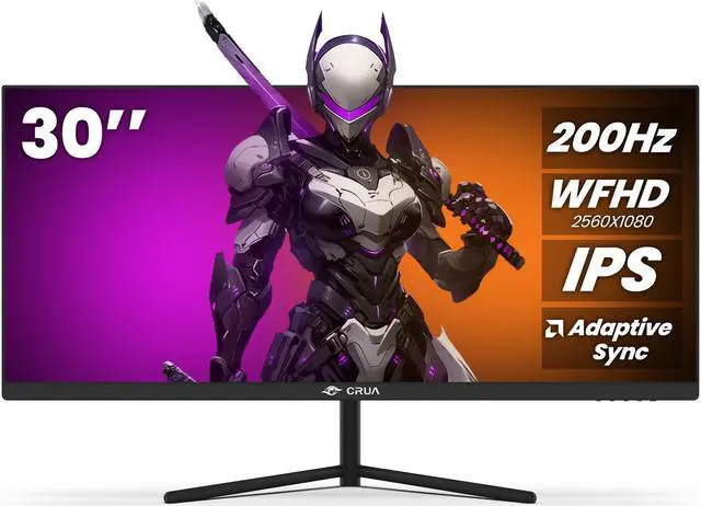 CRUA 30Inch Gaming Monitor 200HZ, 21:9 WFHD(2560X1080P)Ultrawide