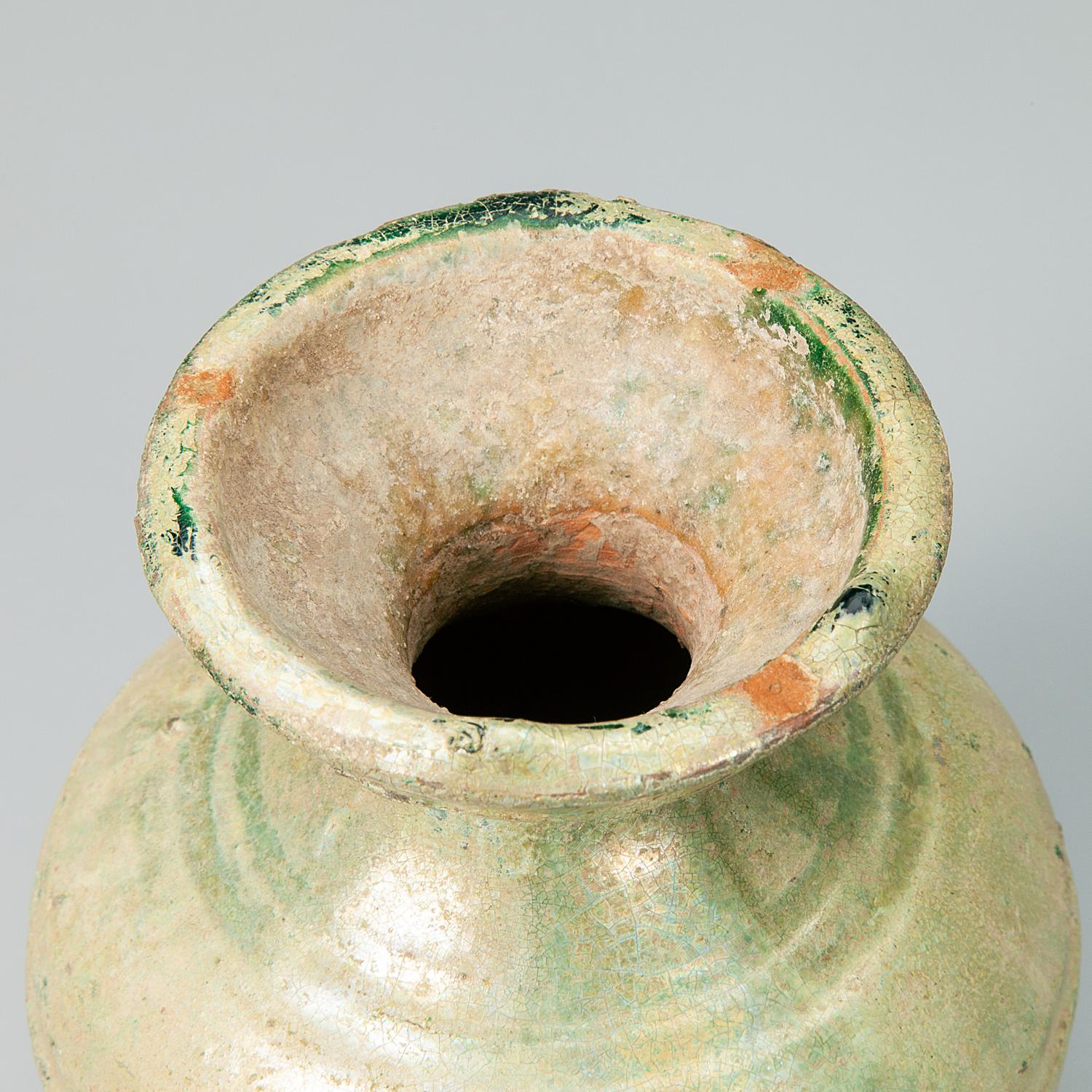 漢緑釉銀化壷 壺中居旧蔵｜茶の美