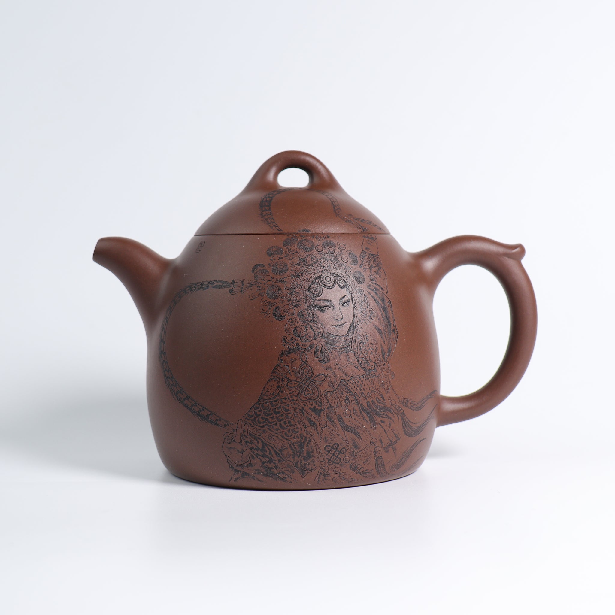 中国美術紫砂彫 魚化龍紋茶壺 陶磁器 後手急br/須 茶壺 茶道具在名唐物