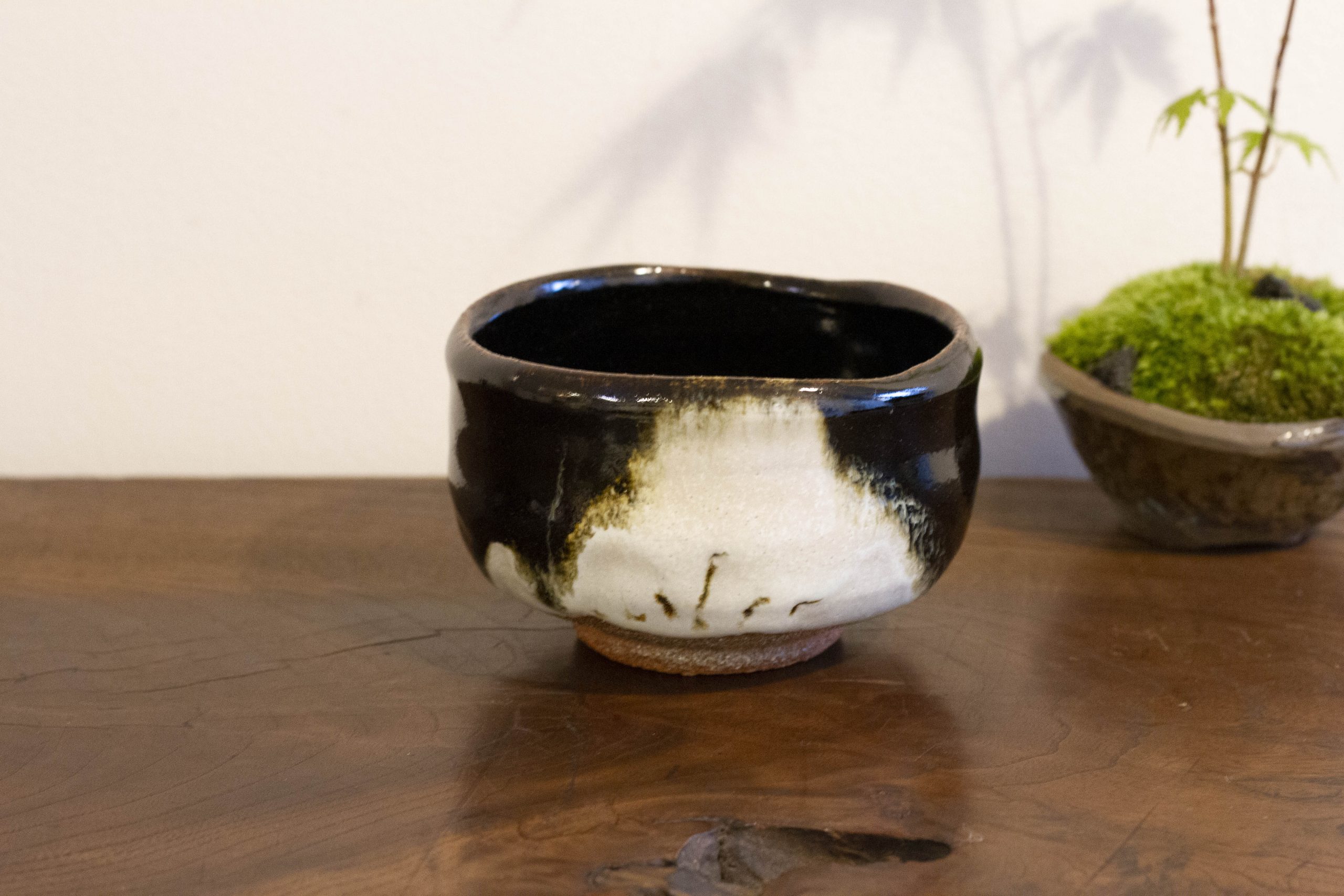 岡本作礼☆唐津梅花皮井戸茶碗☆共箱共布☆検中里