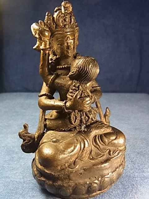 ドルジェ・チャンのヤブユム（持金剛歓喜仏） 銅製アンティーク仏像