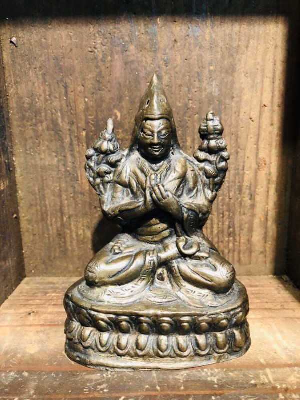 ツォンカパ チベット銅製仏像 (黄帽派) - Chagamocraft (チャガモクラフト)