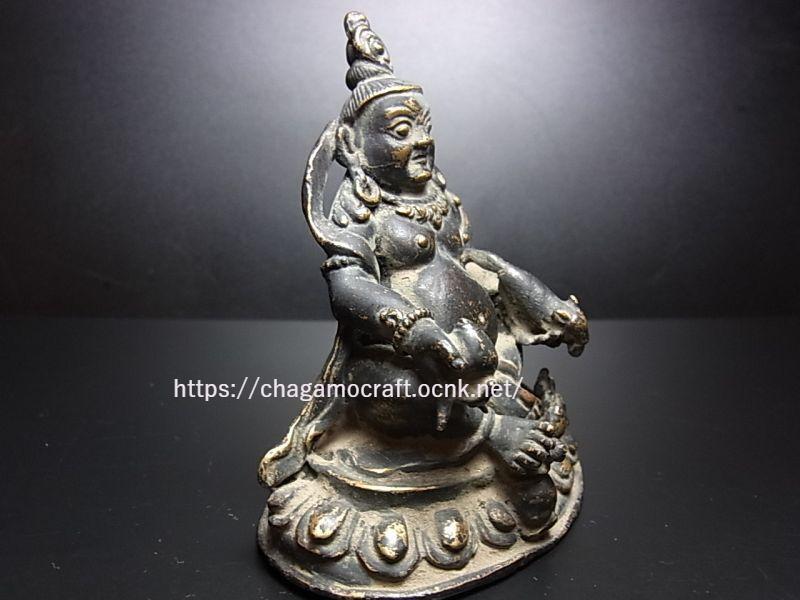 チベット密教・黄布禄金剛（黄色ザンバラ・財宝神・毘沙門天）（銅製