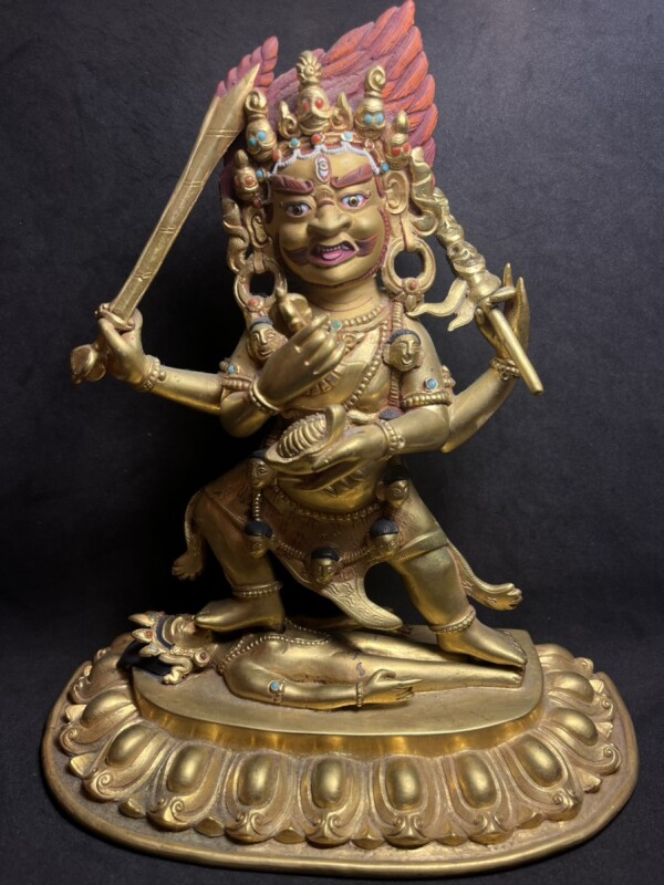 四臂マハカーラ（大黒天/グンポ・チャクシパ）アンティーク・チベット