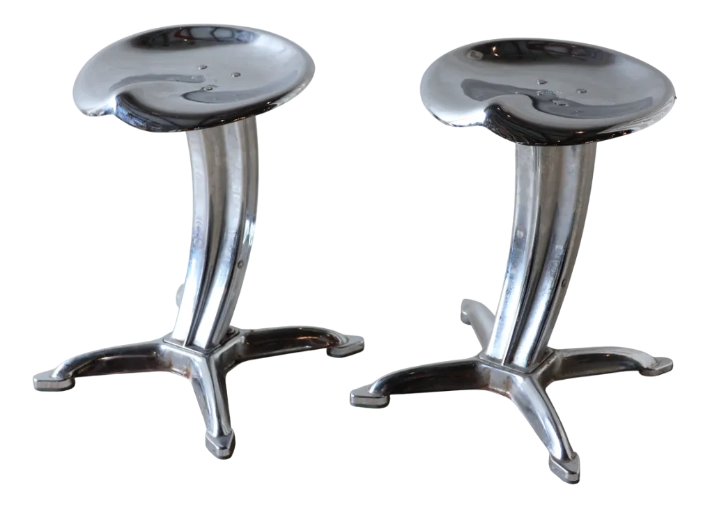 Lotus Stools by Yasu Sasamoto for Dulton, 1960s, Set of 2 | Chairish