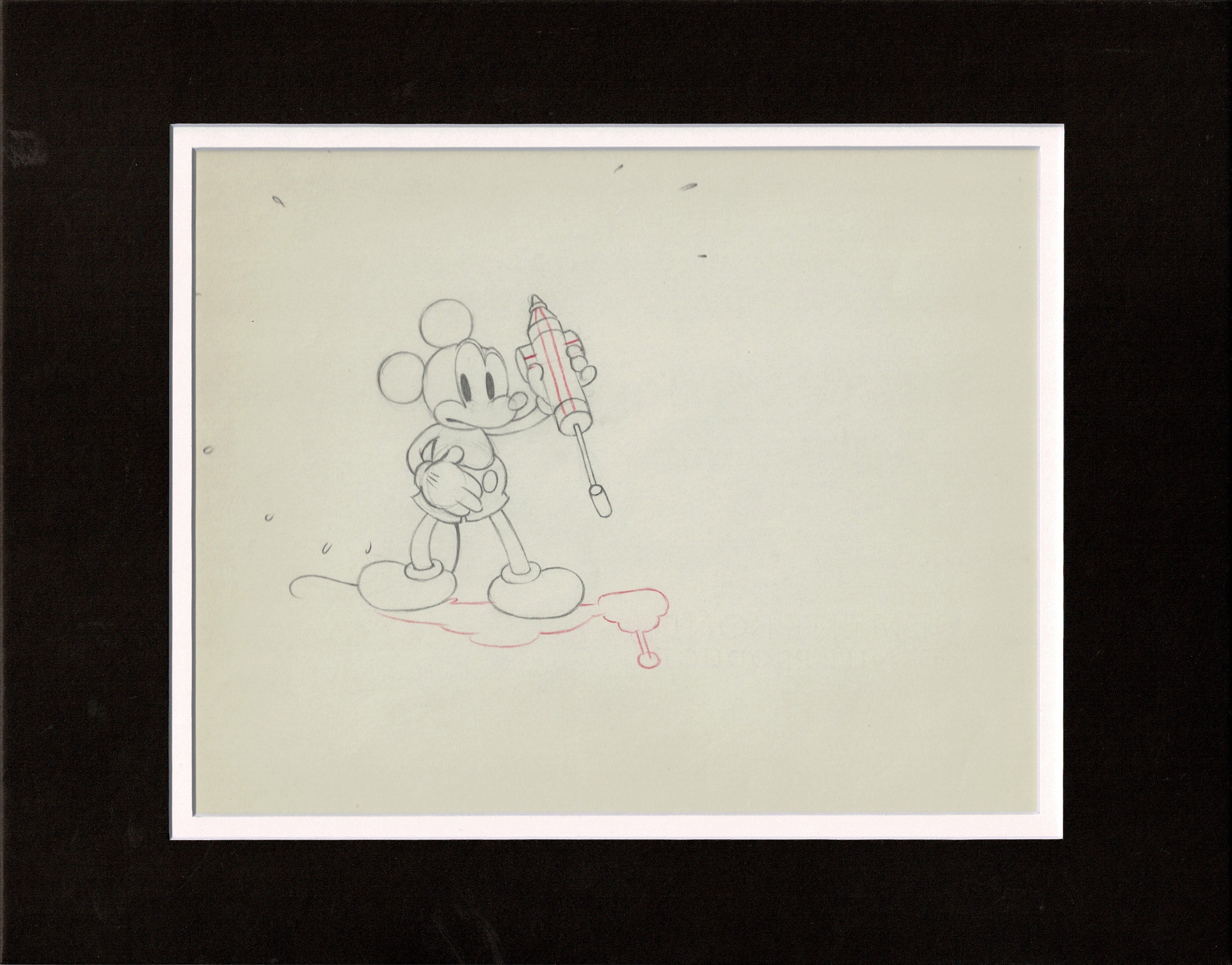 Mickey Mouse 1935 Original Production Animation Cel Drawing from