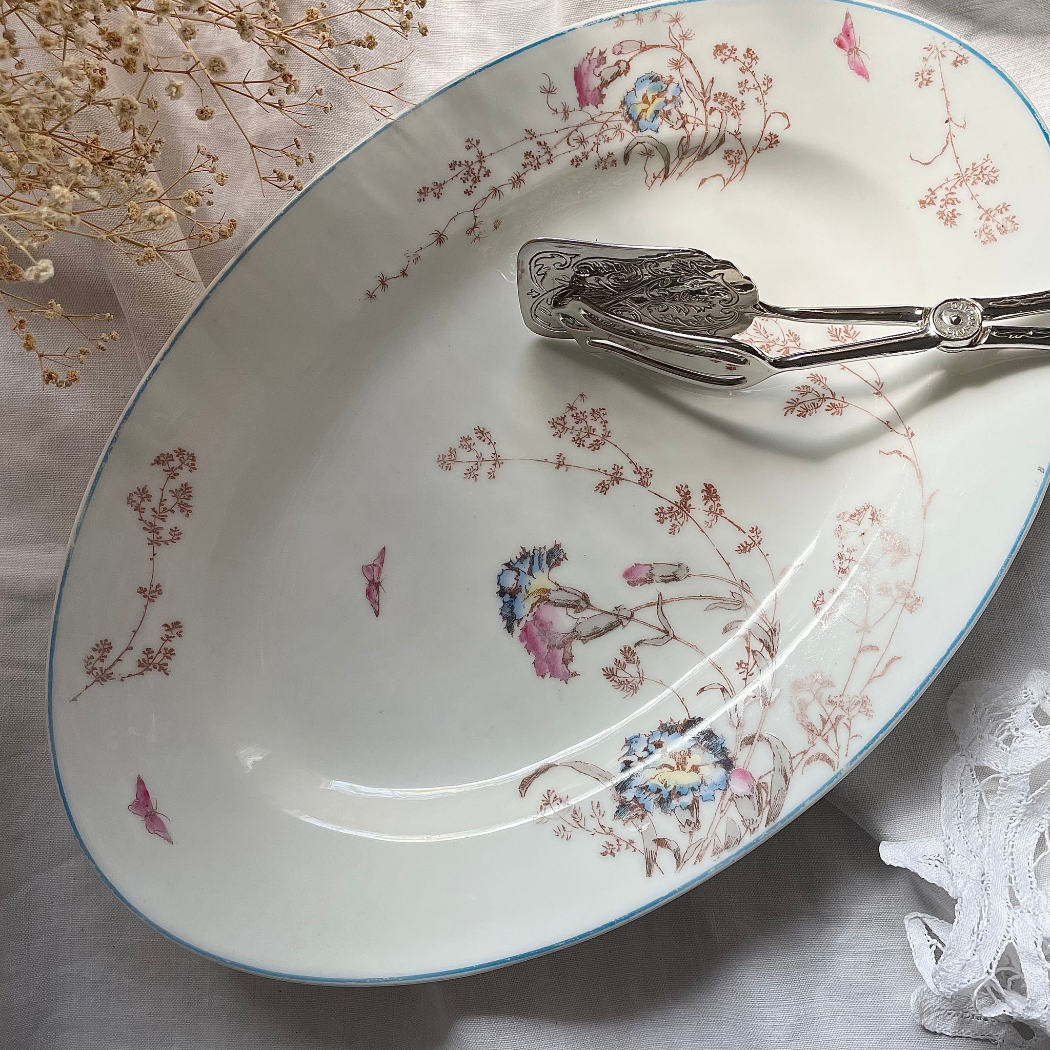 美品◇フランス アンティーク⁄ショワジールロワ窯 ⁄FLOREAL コンポ