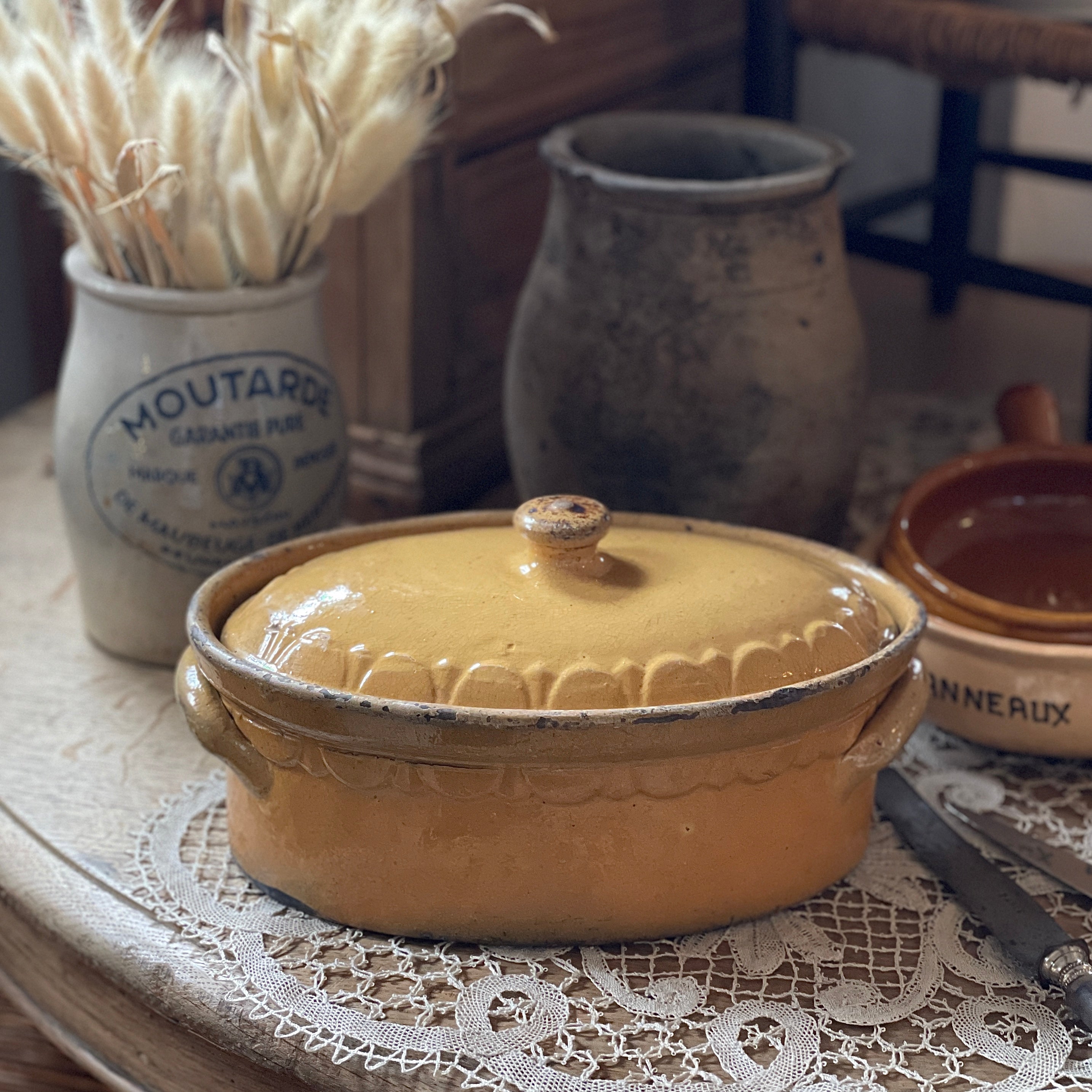 フランスアンティーク サルグミンヌ アルザス テリーヌポット