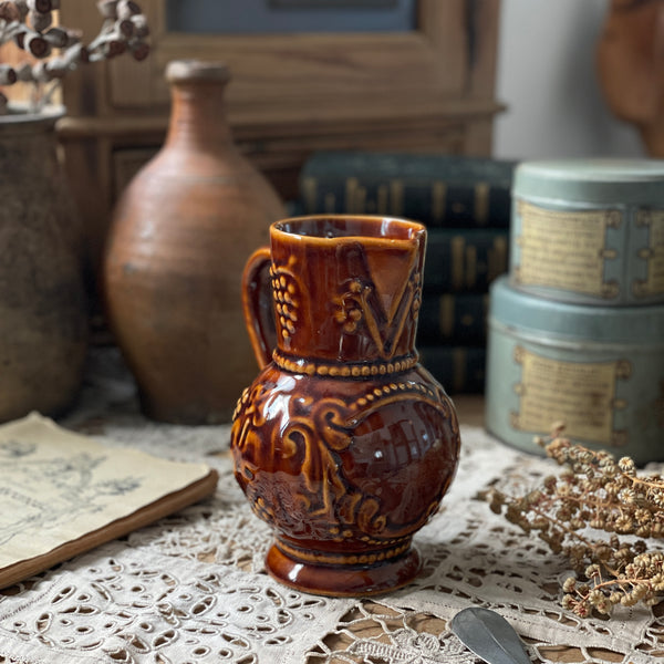 フランスアンティーク エナメル手描き ジャグ｜フランスアンティーク