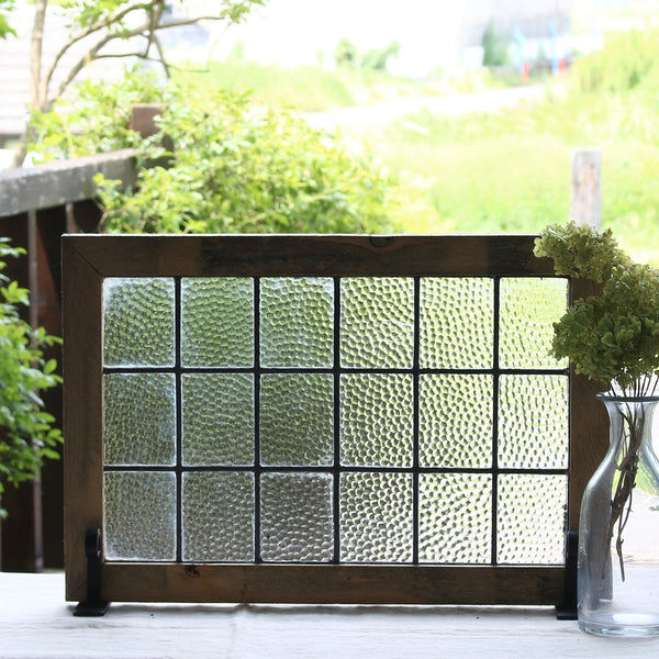 西洋アンティーク 大 ステンドグラス 縦 37cm×横 37cm 西洋