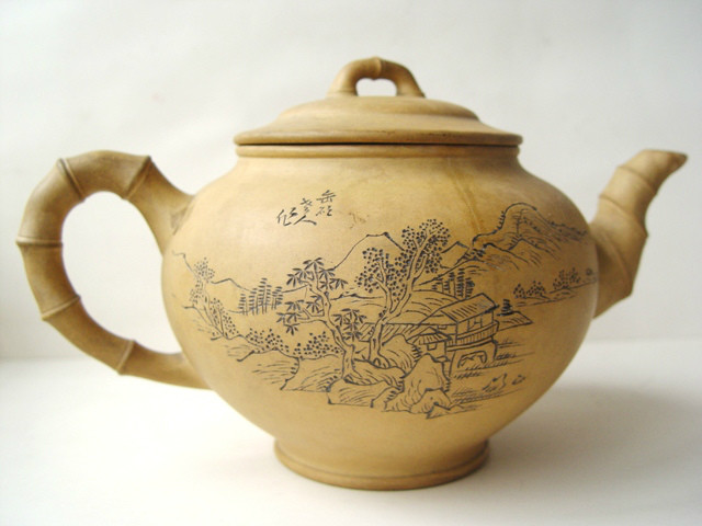 紫砂壶名家作品欣赏_竹报春壶- 陈壶