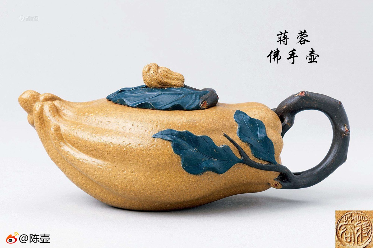 中国古美術/朱泥紫砂桃袁紋水滴/ 紫砂七老人物传记（附