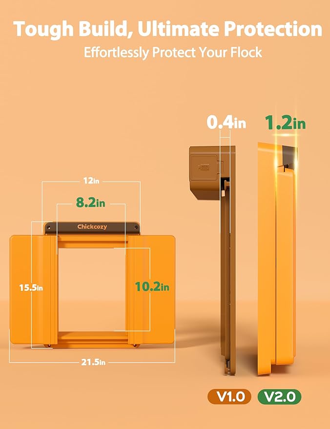 Chickcozy Solar Automatic Chicken Coop Door | Predator Proof