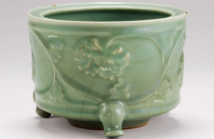 中国美術 コウチ 三足 香炉(K-XA859) 中国美術 コウチ 三足 香炉(K-XA859)