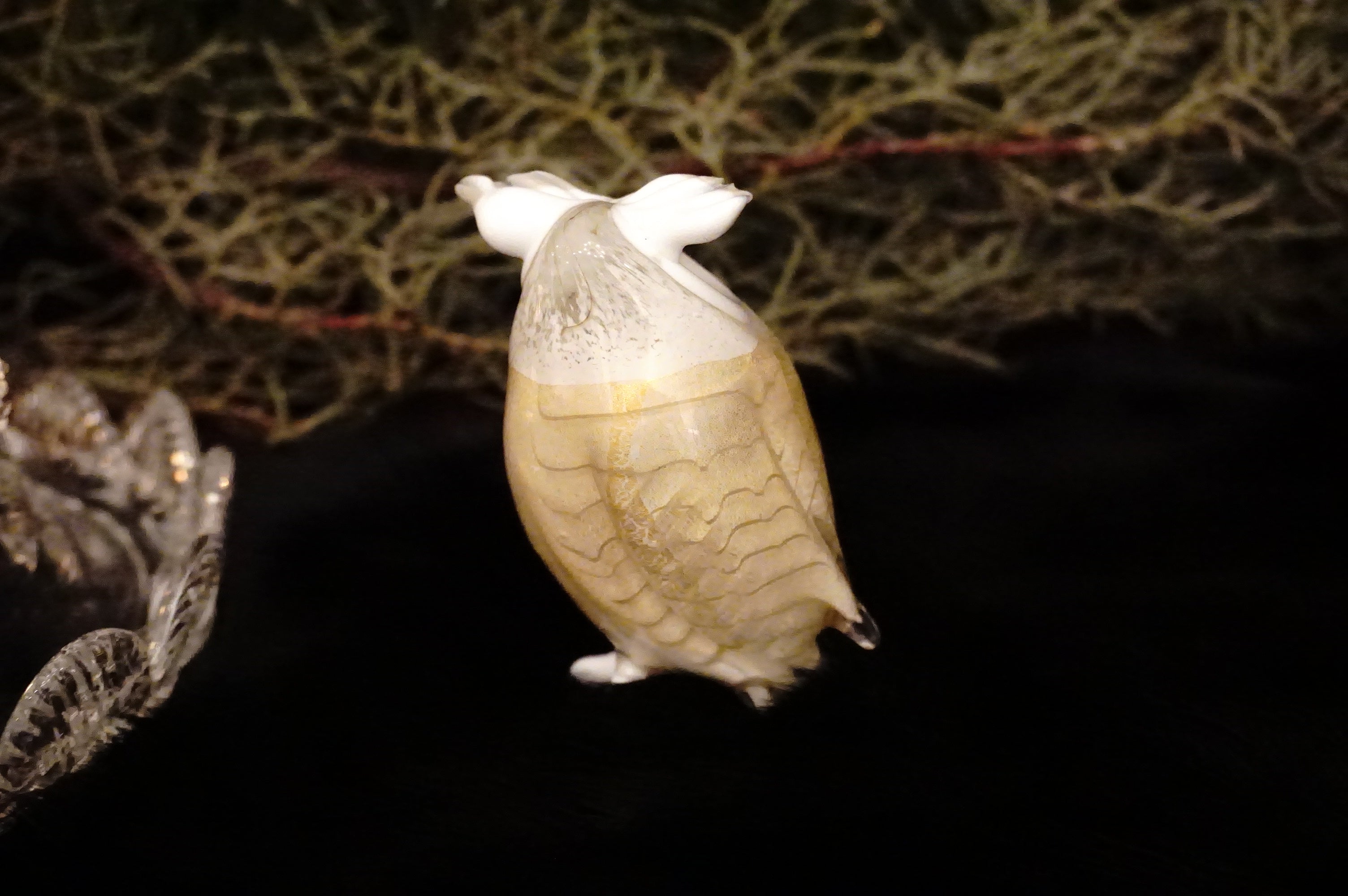 箱付新品 定価165,000円 フェニキアン技法のムラーノガラスのフクロウ