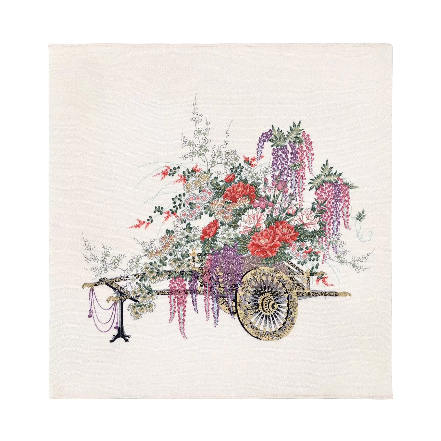 千總 - オンラインショップ - / 【友禅袱紗】花車｜ホワイト