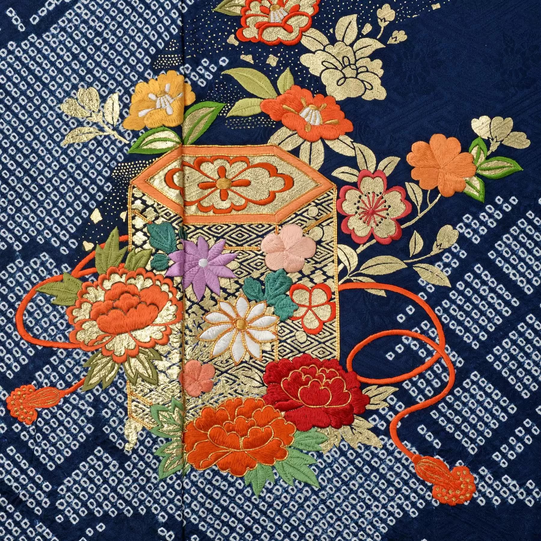 千總 - オンラインショップ - / 【振袖】絞り疋田慶長｜ネイビー