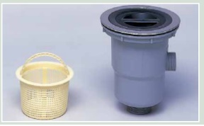 マルゼン左側ソルイドシンクゴミ籠付き 1100x650x810(+150)