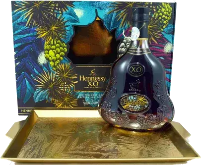 Hennessy XO Limited Edition by Julien Colombier W/ Metal Gold Tray