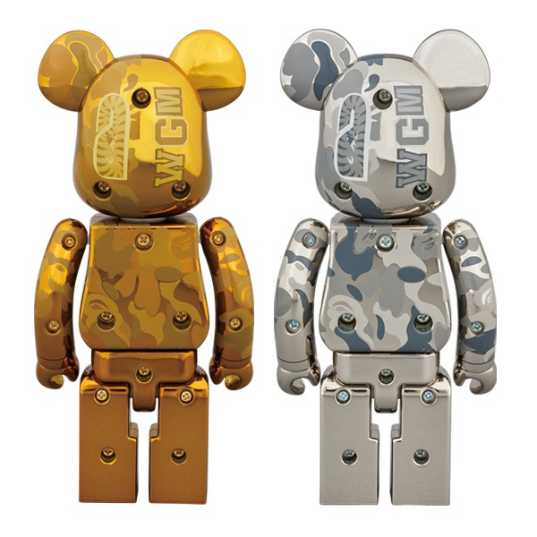 C.J.MART / 超合金 BAPE(R) CAMO SHARK BE@RBRICK GOLD/SILVER