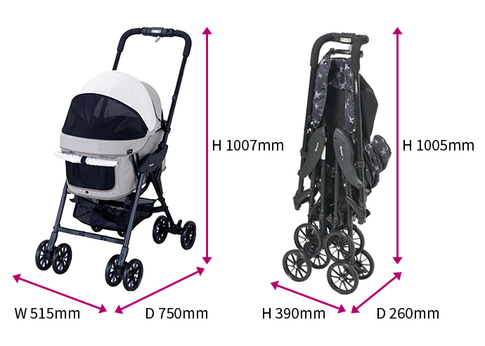 ペットカート｜ミリミリライト アルファ EG ロング 10th