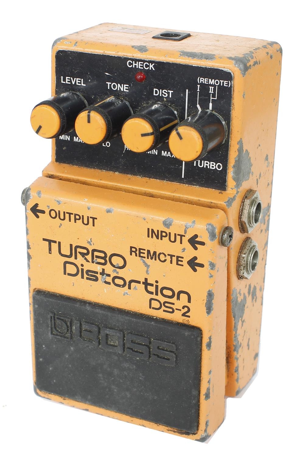 1989 Boss DS-2 Turbo Distortion guitar pedal, made in Japan