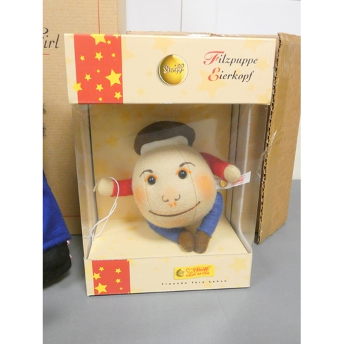 Steiff. Two collectors models to include Golly Girl, 2003, white