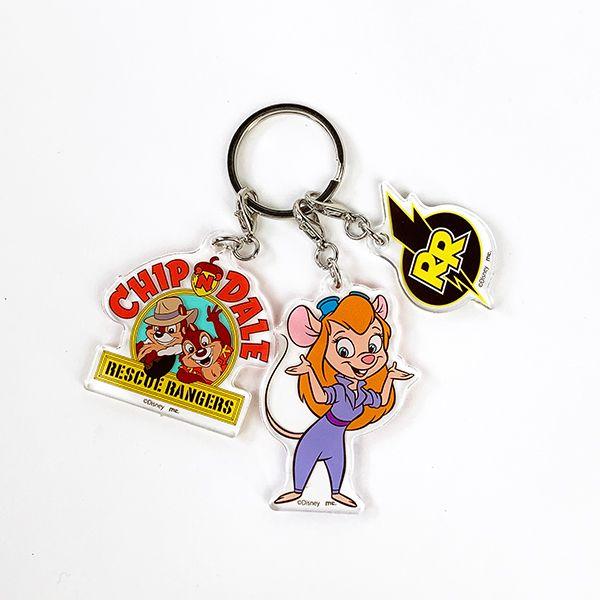 ディズニー-レスキューレンジャー-3連アクリルキーホルダー