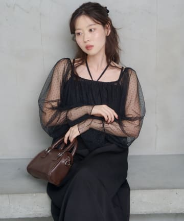 結婚式/オケージョン】シアーチェック×ベロアワンピースSET | Kastane