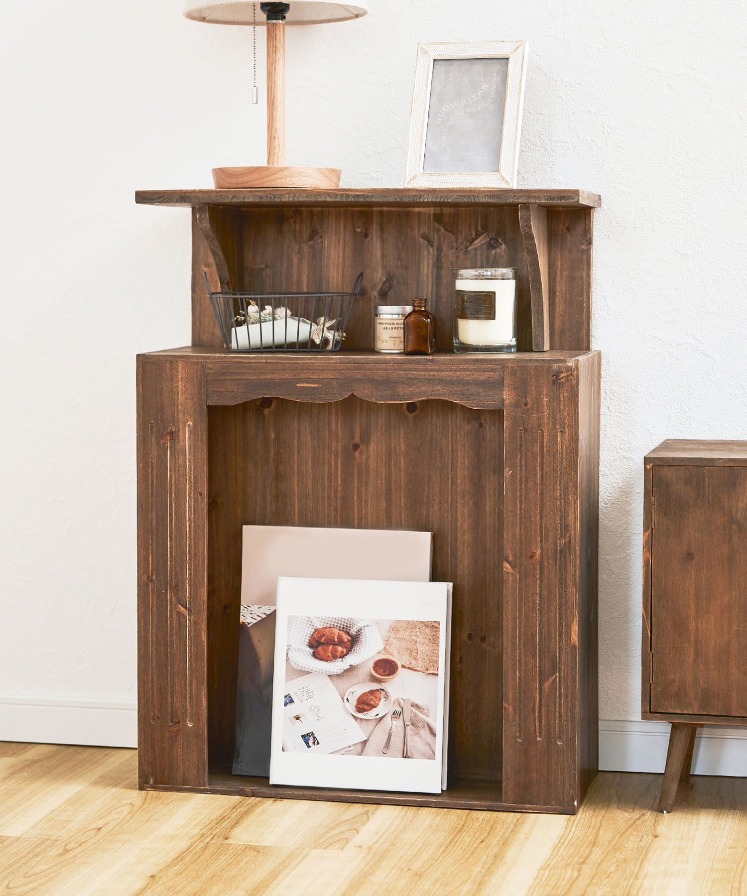 簡単組み立て✴︎マントルピース(棚板付き) アウトレット 簡単組み立て