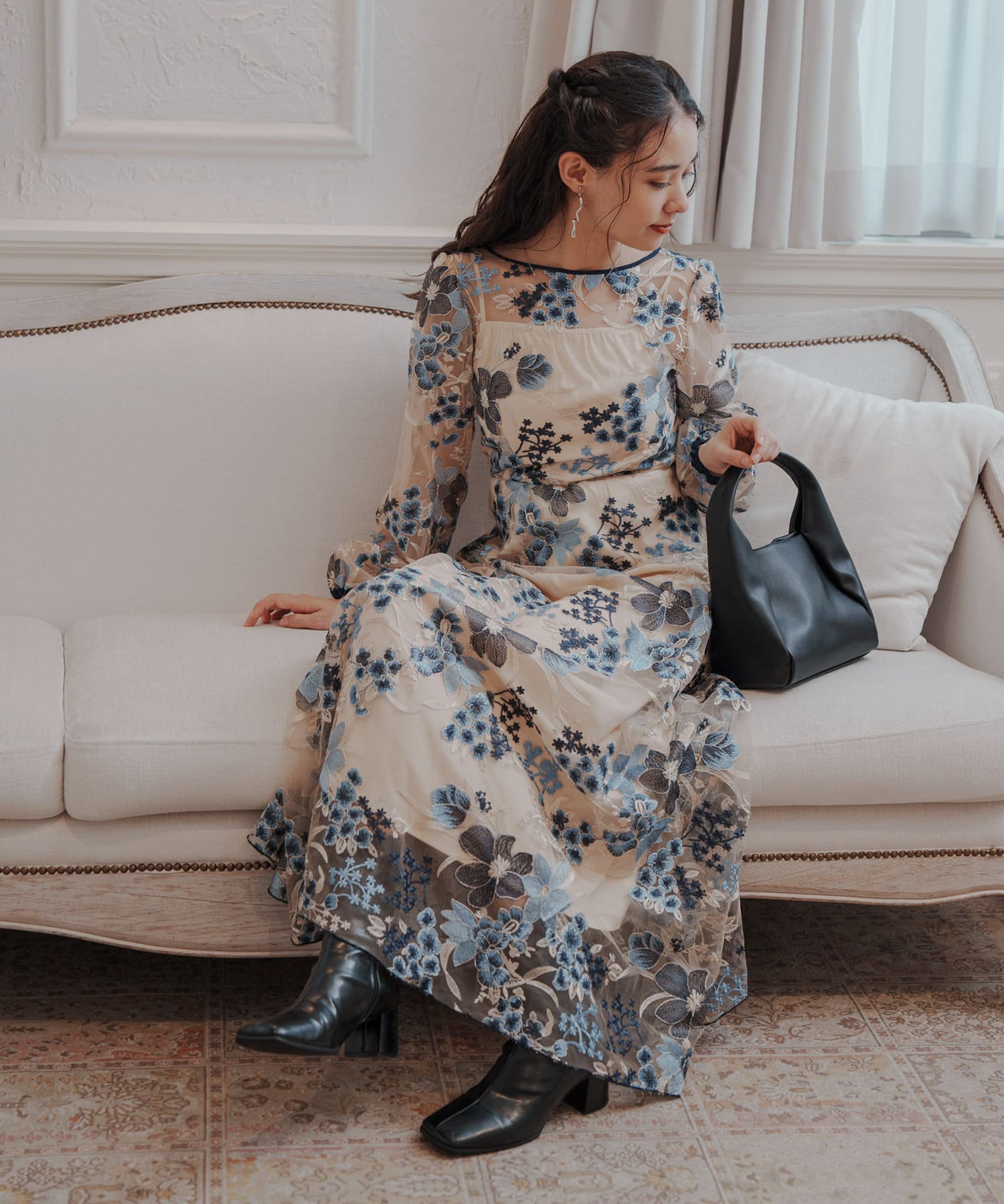 オケージョンドレス/結婚式】embroidery organdy dress | Kastane
