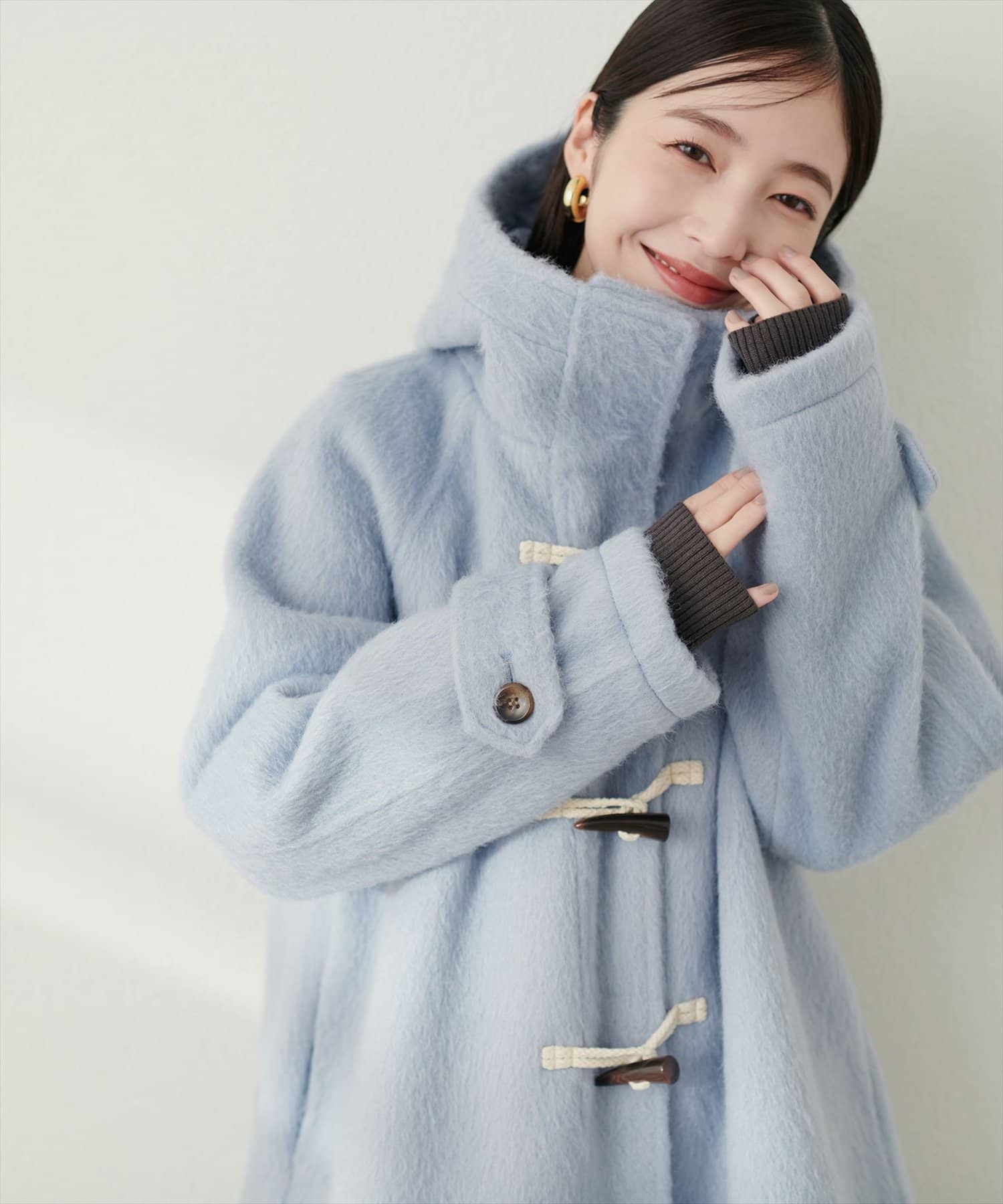 ニットシャギーミドルダッフルコート | natural couture(ナチュラル