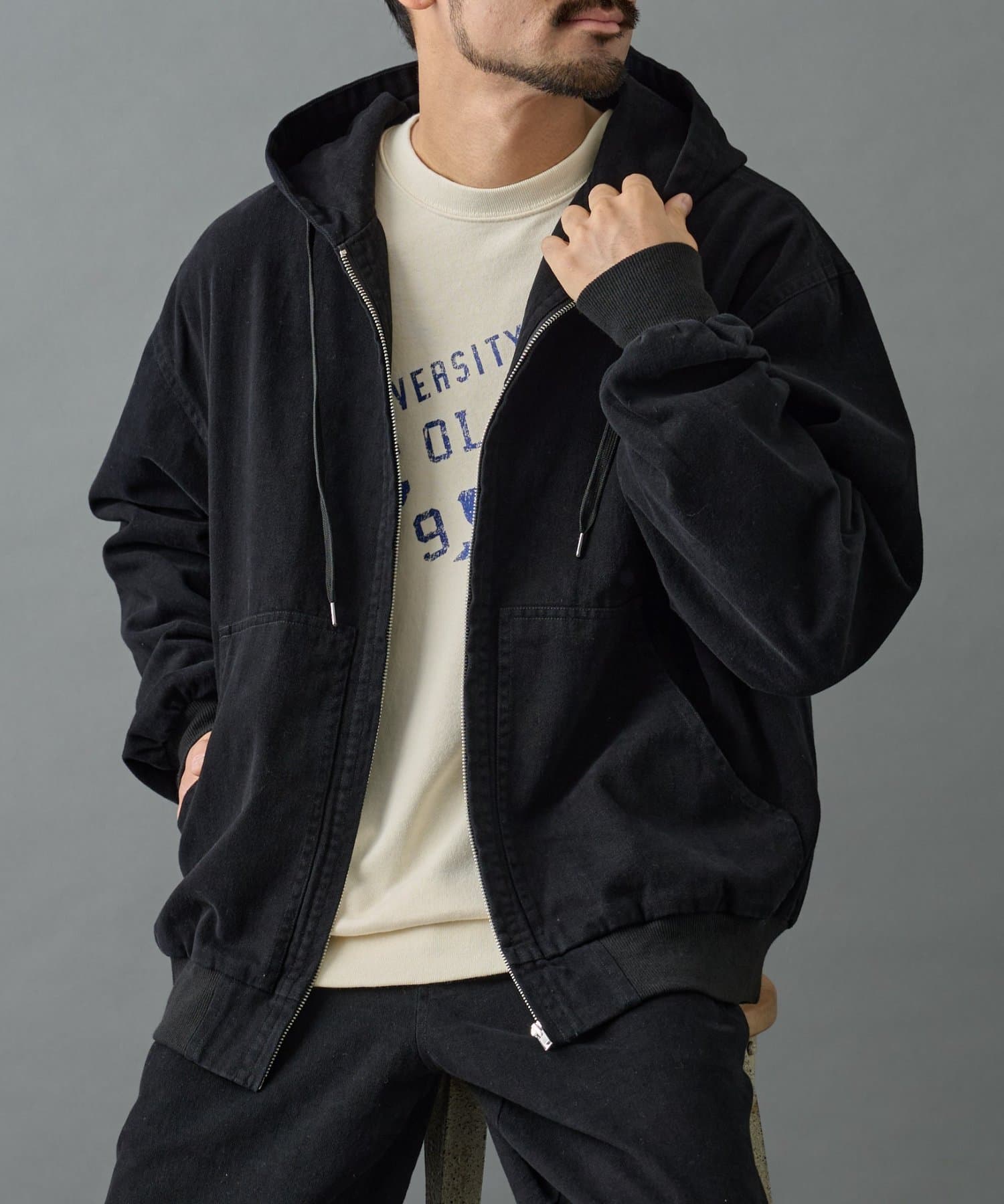 セットアップ対応】バイオ加工ブラッシュツイルパーカー | COLONY 2139