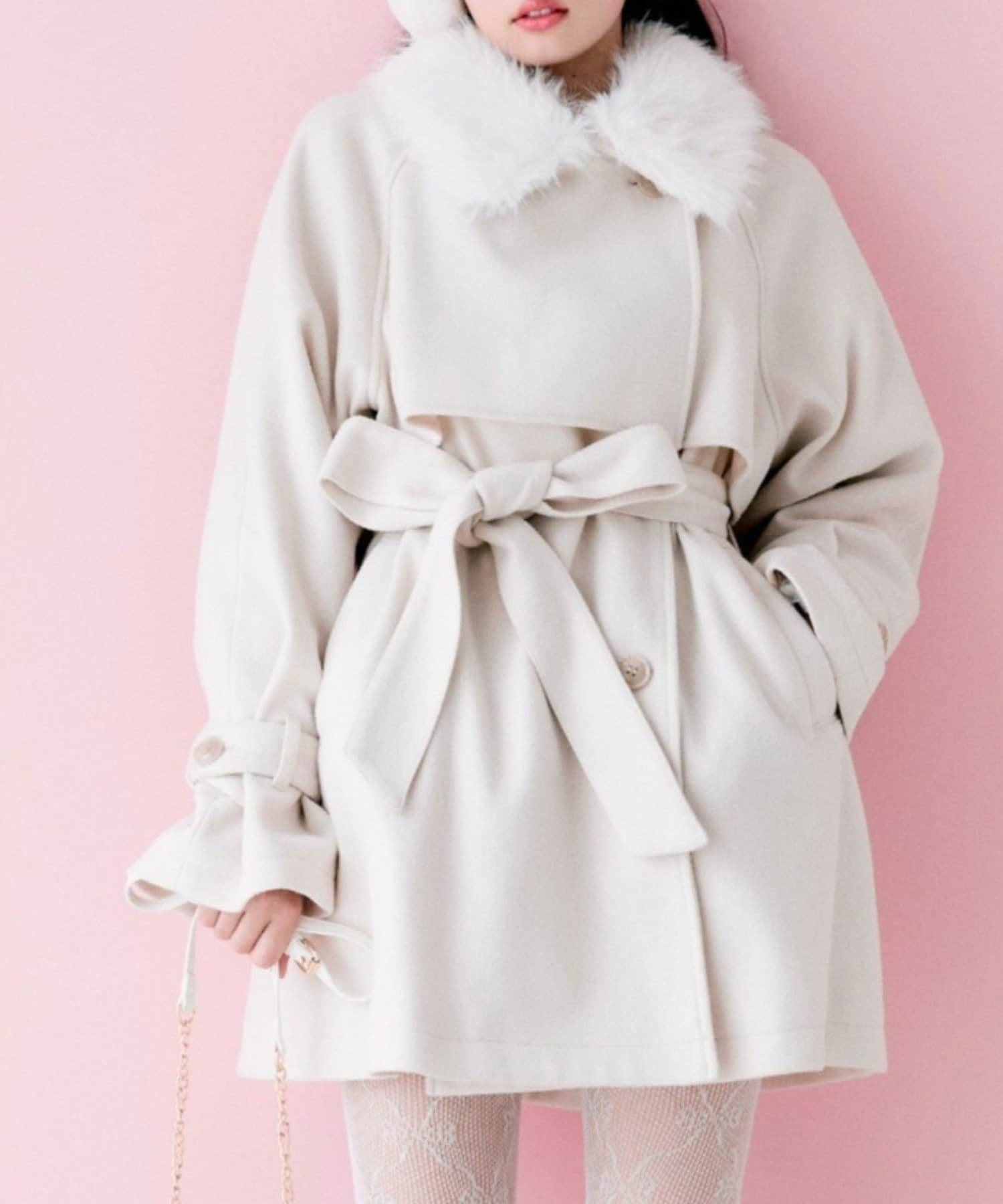 ファーティペットミドル丈コート | OLIVE des OLIVE(オリーブ デ