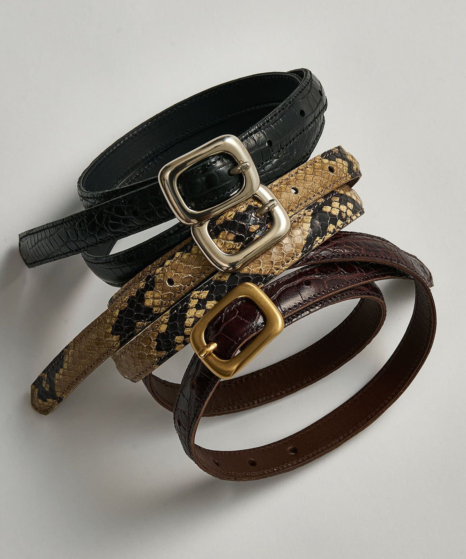 Hoaw.】型押しナローベルト | Whim Gazette(ウィム ガゼット