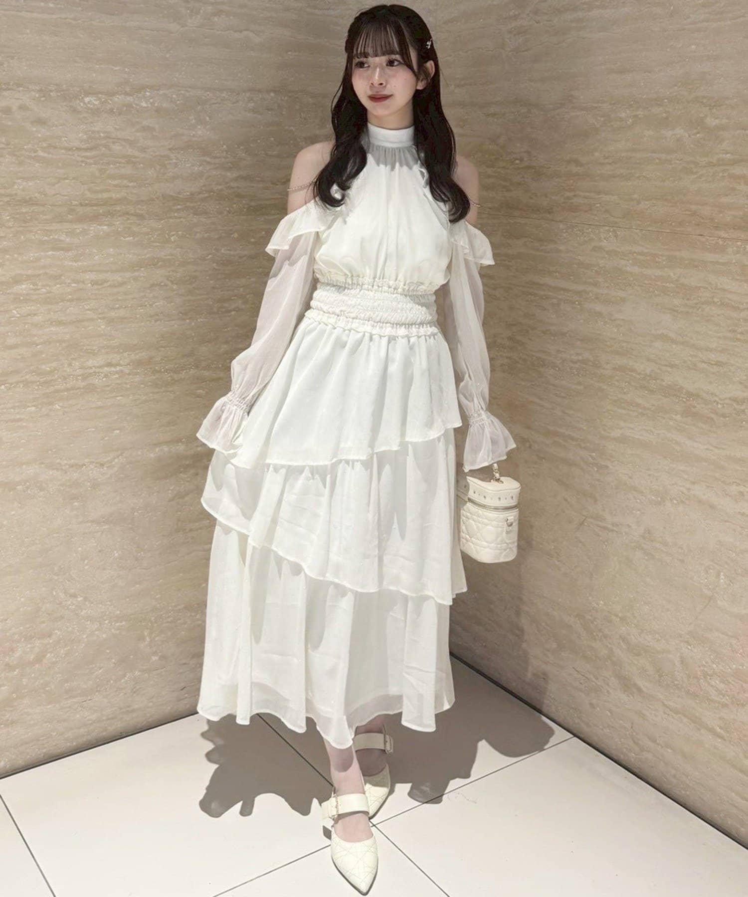 アメスリティアードロングワンピース | one after another NICE CLAUP