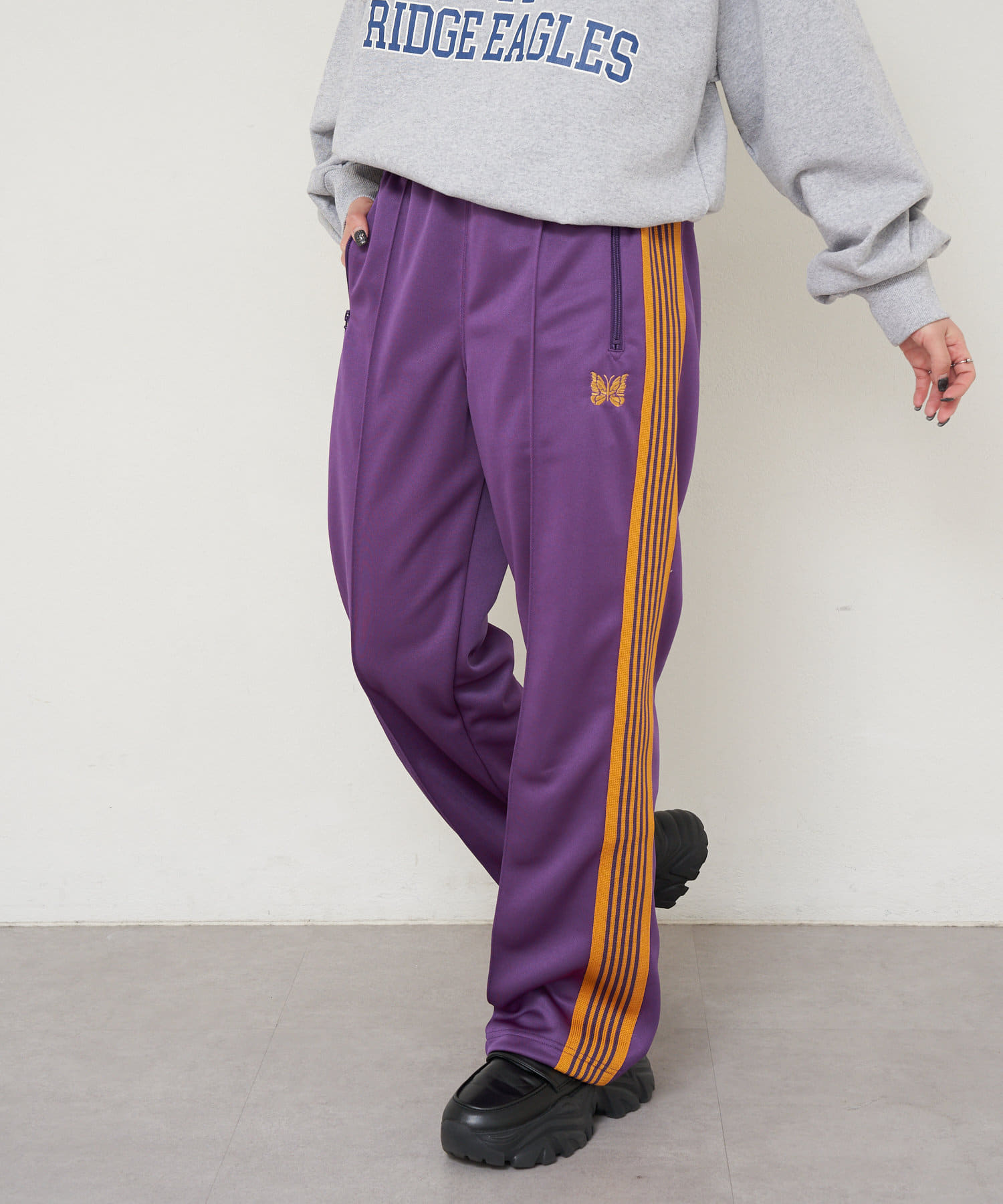 ペ*コ様 Needles サイドストライプパンツ Sサイズ ブラウン Needles