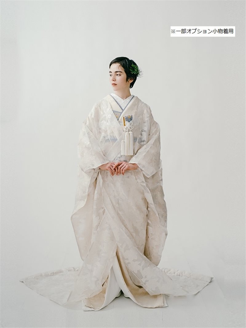 鋤⑨浜)白打掛 さくら重ね オフホワイト 白 婚礼 豪華 花 鶴 ブライダル